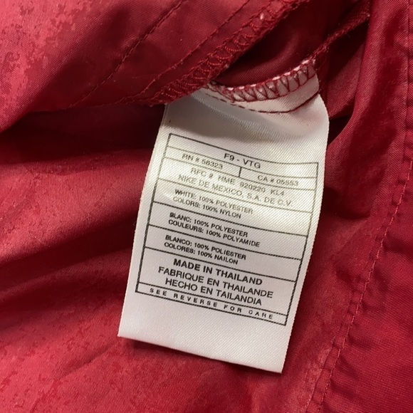 Vintage Nike Burgundy Windbreaker 90's Size Small - Picture 5 of 10